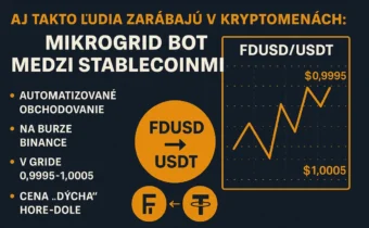 Aj takto ľudia zarábajú v kryptomenách: Mikrogrid bot medzi stablecoinmi